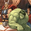 HULK AND HIS FRIENDS IN A PUZZLE GAME