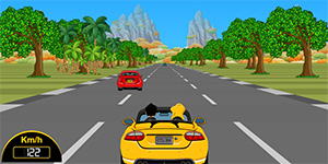RACE IN A CONVERTIBLE CAR