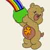 TEDDY BEAR AND RAINBOW